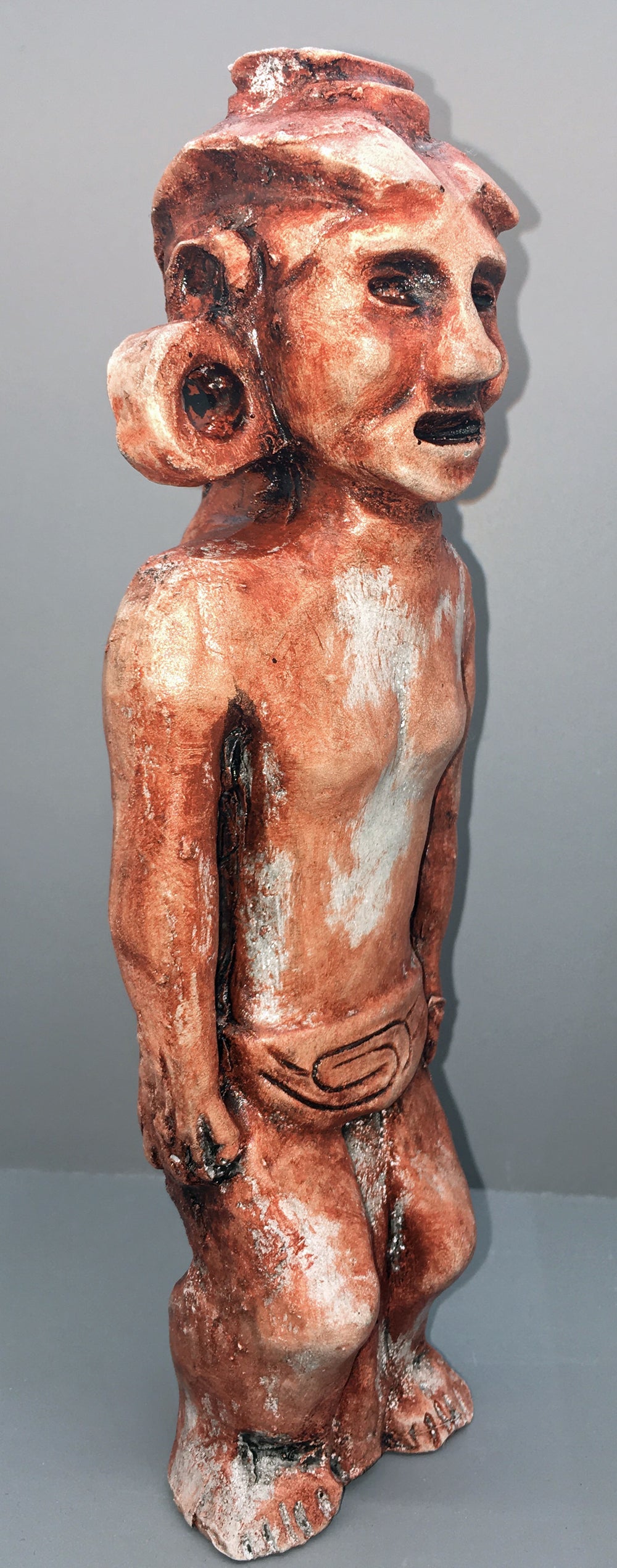 Adena-Hopewell Culture Human Effigy Pipe #3943 reproduction artifact