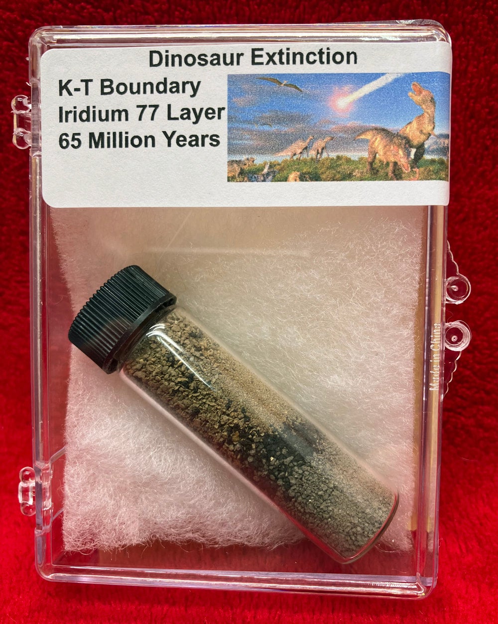 Authentic Dinosaur Extinction Layer KT Boundary Sample in Acrylic ...